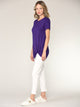 WT2312 Women's Casual Shirts Twist Knot Tunics Top