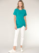WT2312 Women's Casual Shirts Twist Knot Tunics Top