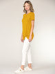 WT2312 Women's Casual Shirts Twist Knot Tunics Top