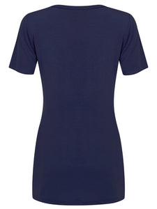 WT2312 Women's Casual Shirts Twist Knot Tunics Top