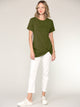 WT2312 Women's Casual Shirts Twist Knot Tunics Top
