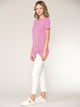 WT2312 Women's Casual Shirts Twist Knot Tunics Top