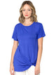 WT2312 Women's Casual Shirts Twist Knot Tunics Top