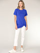 WT2312 Women's Casual Shirts Twist Knot Tunics Top