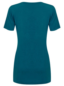 WT2312 Women's Casual Shirts Twist Knot Tunics Top