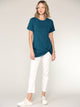 WT2312 Women's Casual Shirts Twist Knot Tunics Top