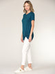 WT2312 Women's Casual Shirts Twist Knot Tunics Top