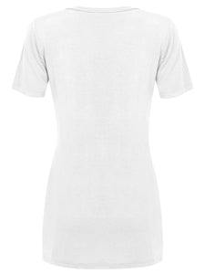 WT2312 Women's Casual Shirts Twist Knot Tunics Top