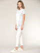WT2312 Women's Casual Shirts Twist Knot Tunics Top