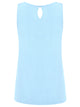 WT2315 Women's Summer Sleeveless Pleated Back Closure Casual Tank Tops