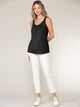 WT2315 Women's Summer Sleeveless Pleated Back Closure Casual Tank Tops