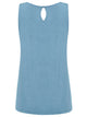 WT2315 Women's Summer Sleeveless Pleated Back Closure Casual Tank Tops