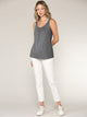 WT2315 Women's Summer Sleeveless Pleated Back Closure Casual Tank Tops