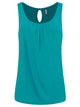 WT2315 Women's Summer Sleeveless Pleated Back Closure Casual Tank Tops