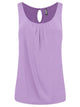 WT2315 Women's Summer Sleeveless Pleated Back Closure Casual Tank Tops