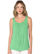 WT2315 Women's Summer Sleeveless Pleated Back Closure Casual Tank Tops