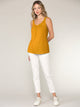 WT2315 Women's Summer Sleeveless Pleated Back Closure Casual Tank Tops