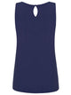 WT2315 Women's Summer Sleeveless Pleated Back Closure Casual Tank Tops