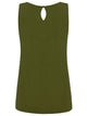 WT2315 Women's Summer Sleeveless Pleated Back Closure Casual Tank Tops