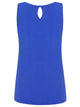 WT2315 Women's Summer Sleeveless Pleated Back Closure Casual Tank Tops