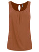 WT2315 Women's Summer Sleeveless Pleated Back Closure Casual Tank Tops