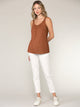 WT2315 Women's Summer Sleeveless Pleated Back Closure Casual Tank Tops