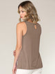 WT2315 Women's Summer Sleeveless Pleated Back Closure Casual Tank Tops