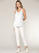WT2315 Women's Summer Sleeveless Pleated Back Closure Casual Tank Tops