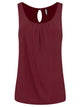 WT2315 Women's Summer Sleeveless Pleated Back Closure Casual Tank Tops