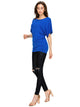 WT742 Women's Solid Short Sleeve Boat Crew Neck Dolman