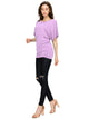 WT742 Women's Solid Short Sleeve Boat Crew Neck Dolman