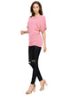 WT742 Women's Solid Short Sleeve Boat Crew Neck Dolman