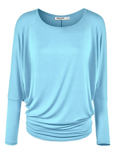 WT826 Womens Batwing Long Sleeve Top
