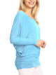 WT826 Womens Batwing Long Sleeve Top