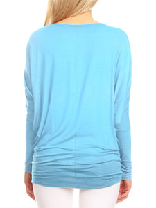 WT826 Womens Batwing Long Sleeve Top