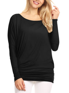 WT826 Womens Batwing Long Sleeve Top
