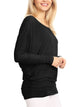 WT826 Womens Batwing Long Sleeve Top