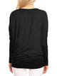 WT826 Womens Batwing Long Sleeve Top