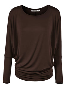 WT826 Womens Batwing Long Sleeve Top