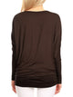WT826 Womens Batwing Long Sleeve Top