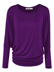 WT826 Womens Batwing Long Sleeve Top