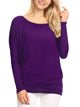 WT826 Womens Batwing Long Sleeve Top