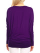 WT826 Womens Batwing Long Sleeve Top
