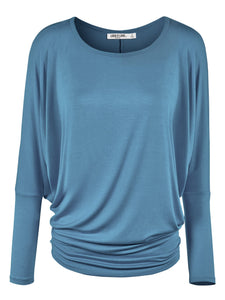 WT826 Womens Batwing Long Sleeve Top