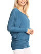 WT826 Womens Batwing Long Sleeve Top