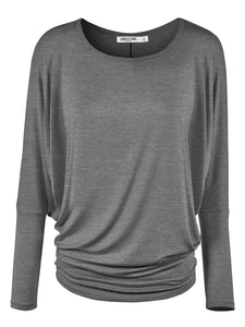 WT826 Womens Batwing Long Sleeve Top