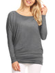WT826 Womens Batwing Long Sleeve Top