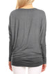 WT826 Womens Batwing Long Sleeve Top