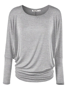 WT826 Womens Batwing Long Sleeve Top