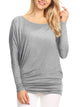 WT826 Womens Batwing Long Sleeve Top